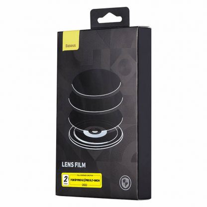 Baseus 2x Camera Lens Protector (SGQK000802) - предпазни стъклени защитни покрития за камерата на iPhone 14 Pro, iPhone 14 Pro Max (2 броя) (прозрачен) 7