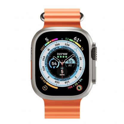Next One H2O Silicone Band - силиконова каишка за Apple Watch 42мм, 44мм, 45мм, 46мм, Ultra 49мм (оранжев) 4