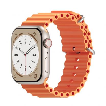Next One H2O Silicone Band - силиконова каишка за Apple Watch 42мм, 44мм, 45мм, 46мм, Ultra 49мм (оранжев) 6