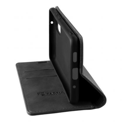 Tactical Xproof Flip Case - кожен калъф с поставка и отделение за кр. карти за Samsung Galaxy S23 Ultra (черен) 2