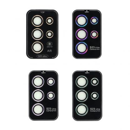 4smarts StyleGlass Camera Lens Protector 4 Pack - 4 комплекта предпазни стъклени лещи за камерата на Samsung Galaxy S23 Ultra (различни цветове) 3