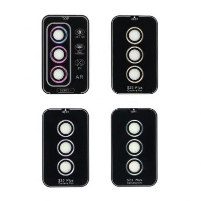 4smarts StyleGlass Camera Lens Protector 4 Pack - 4 комплекта предпазни стъклени лещи за камерата на Samsung Galaxy S23, Galaxy S23 Plus (различни цветове) 3
