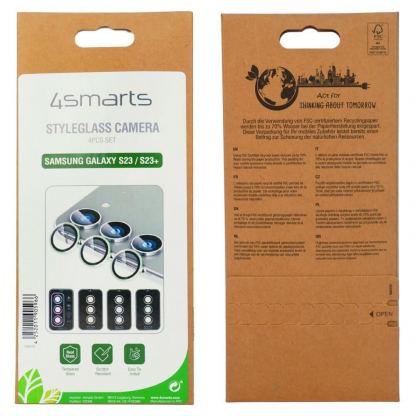 4smarts StyleGlass Camera Lens Protector 4 Pack - 4 комплекта предпазни стъклени лещи за камерата на Samsung Galaxy S23, Galaxy S23 Plus (различни цветове) 7