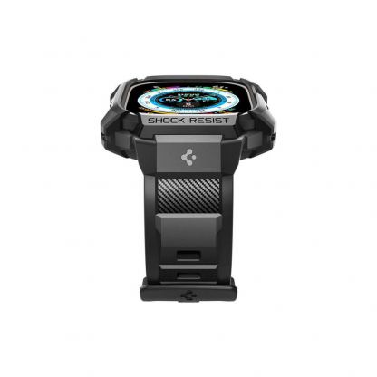 Spigen Rugged Armor Case Pro - удароустойчив TPU кейс с вградена каишка за Apple Watch Ultra 49мм (черен) 5