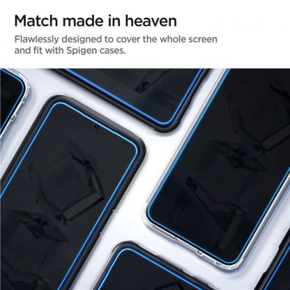 Spigen Glas.tR EZ Fit Tempered Glass 2 Pack - 2 броя стъклени защитни покрития за дисплея на Samsung Galaxy S23 (прозрачен) 8
