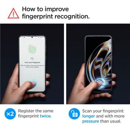 Spigen Glas.tR EZ Fit Tempered Glass 2 Pack - 2 броя стъклени защитни покрития за дисплея на Samsung Galaxy S23 (прозрачен) 12