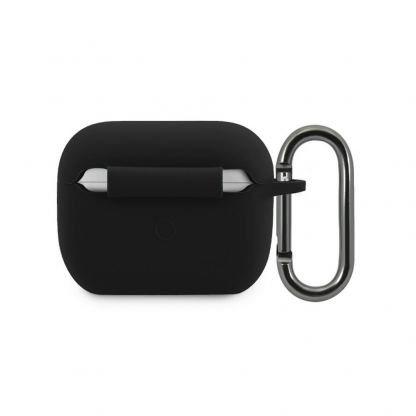 Lacoste AirPods Pro Liquid Silicone Glossy Printing Logo Case - силиконов калъф с карабинер за Apple AirPods Pro (черен) 2