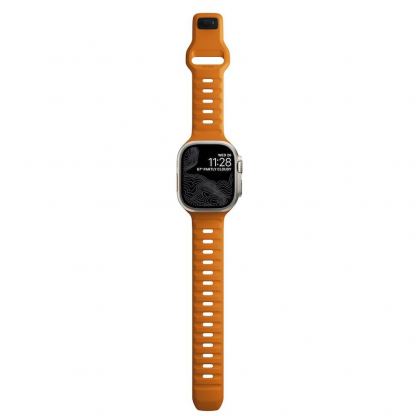 Nomad Sport Band - силиконова каишка за Apple Watch 42мм, 44мм, 45мм, Ultra 49мм (светлооранжев) 9