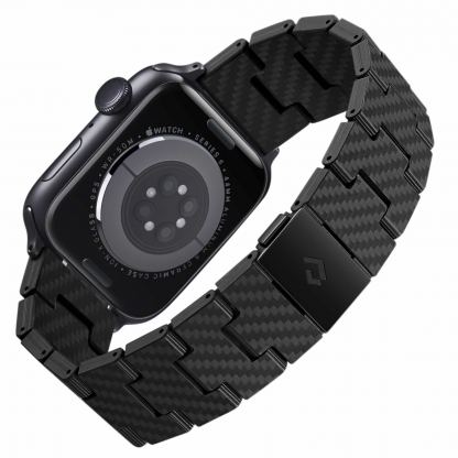 Pitaka Carbon Fiber Link Retro Band - карбонова каишка за Apple Watch 42мм, 44мм, 45мм, 46мм, Ultra 49мм (черен) 2