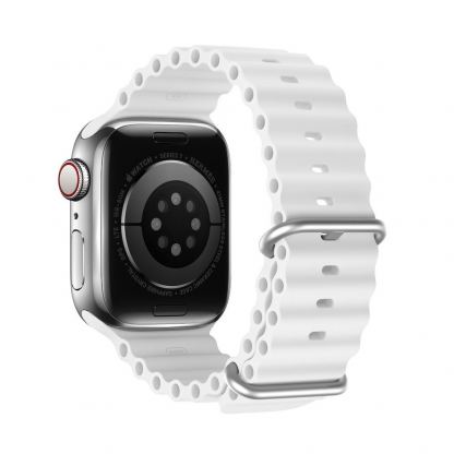 Dux Ducis Silicone Bracelet Strap (OceanWave Version) - силиконова каишка за Apple Watch 42мм, 44мм, 45мм, 46мм, Ultra 49мм (бял) 2