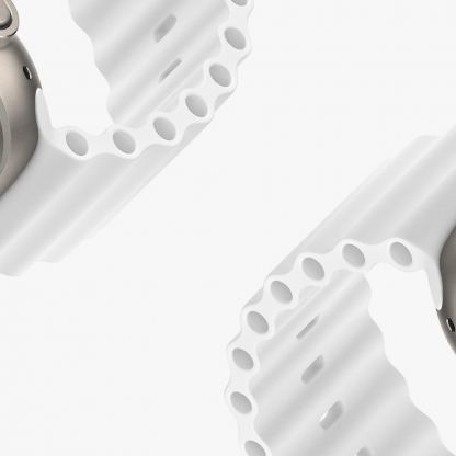 Dux Ducis Silicone Bracelet Strap (OceanWave Version) - силиконова каишка за Apple Watch 42мм, 44мм, 45мм, 46мм, Ultra 49мм (бял) 5