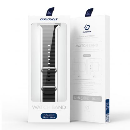 Dux Ducis Silicone Bracelet Strap (OceanWave Version) - силиконова каишка за Apple Watch 38мм, 40мм, 41мм, 42мм (2024) (черен) 4