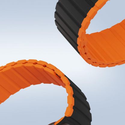 Dux Ducis Silicone Magnetic Strap (LD Version) - магнитна силиконова каишка за Apple Watch 38мм, 40мм, 41мм, 42мм (2024) (черен-оранжев) 5
