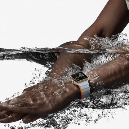 Dux Ducis Silicone Magnetic Strap (LD Version) - магнитна силиконова каишка за Apple Watch 38мм, 40мм, 41мм, 42мм (2024) (сив-оранжев) 6