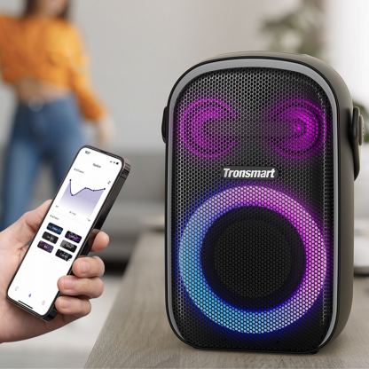 Tronsmart Halo 100 Bluetooth Speaker 60W - портативен безжичен блутут спийкър с вградена батерия, зареждащ мобилни устройства (черен) 9