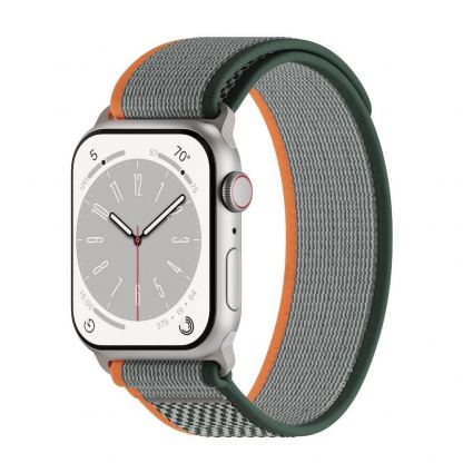 Next One Athletic Loop - текстилна каишка за Apple Watch 42мм, 44мм, 45мм, 46мм, Ultra 49мм(сив-зелен) 5