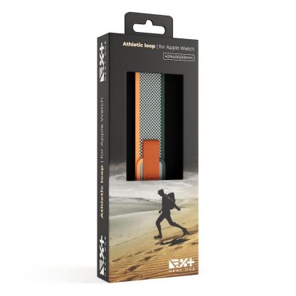 Next One Athletic Loop - текстилна каишка за Apple Watch 42мм, 44мм, 45мм, 46мм, Ultra 49мм(сив-зелен) 7