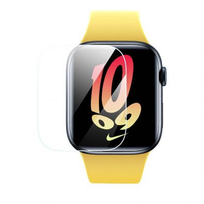 Baseus NanoCrystal Full Screen Protector Set (P6001510B201-02) - комплект от 2 броя защитно покритие с извити ръбове за целия дисплей на Apple Watch 45мм (прозрачен) 2
