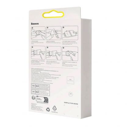 Baseus NanoCrystal Full Screen Protector Set (P6001510B201-02) - комплект от 2 броя защитно покритие с извити ръбове за целия дисплей на Apple Watch 45мм (прозрачен) 6