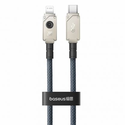 Baseus Aramid Fiber Braiding USB-C to Lightning Cable PD 20W (P10355803221-01) - изключително здрав USB-C към Lightning кабел за Apple устройства с Lightning порт (200 см) (син) 3