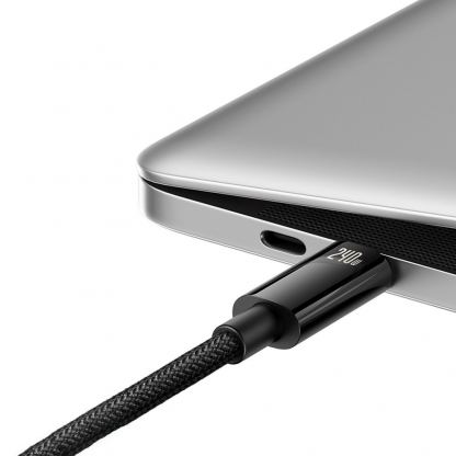 Baseus Tungsten Gold USB-C to USB-C Cable 240W (CAWJ040201) - кабел с бързо зареждане за устройства с USB-C порт (300 см) (черен)  3