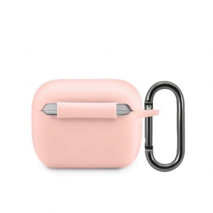 Lacoste AirPods Pro Liquid Silicone Glossy Printing Logo Case - силиконов калъф с карабинер за Apple AirPods Pro (розов) 2