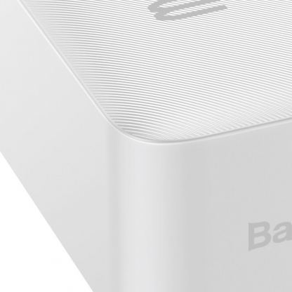 Baseus Bipow Digital Display Power Bank 15W 30000mAh (PPBD050202) - външна батерия с 1xUSB-C и 2xUSB-A изходи с технология за бързо зареждане (бял) 6