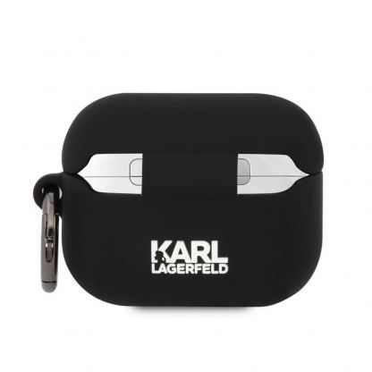 Karl Lagerfeld AirPods Pro 3D Logo NFT Choupette Head Silicone Case - силиконов калъф с карабинер за Apple AirPods Pro (черен) 2