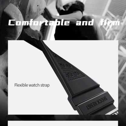 Nillkin DynaGuard Watch Strap and Case - удароустойчив алуминиев кейс от най-висок клас с вградена каишка за Apple Watch 45мм (черен) 8