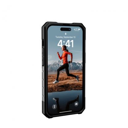 Urban Armor Gear Plasma Case - удароустойчив хибриден кейс за iPhone 15 Pro Max (черен-прозрачен) 7