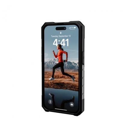 Urban Armor Gear Plasma Case - удароустойчив хибриден кейс за iPhone 15 Pro Max (черен-прозрачен) 8