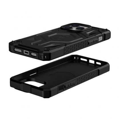 Urban Armor Gear Monarch Pro MagSafe Case - удароустойчив хибриден кейс с MagSafe за iPhone 15 Pro Max (черен-карбон) 2