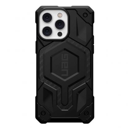Urban Armor Gear Monarch Pro MagSafe Case - удароустойчив хибриден кейс с MagSafe за iPhone 15 Pro Max (черен-карбон) 3