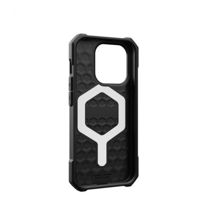 Urban Armor Gear Essential Armor MagSafe Case - удароустойчив силиконов калъф с MagSafe за iPhone 15 Pro (черен) 15
