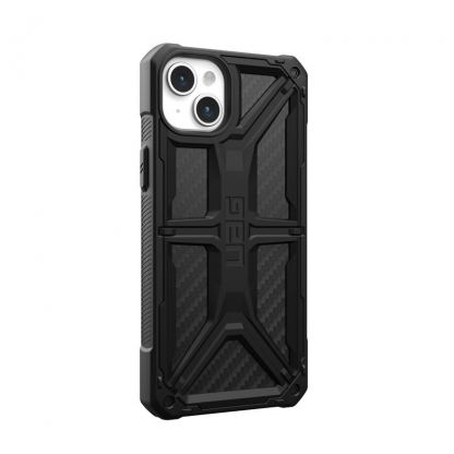 Urban Armor Gear Monarch Case - удароустойчив хибриден кейс за iPhone 15 Plus (черен-карбон) 5