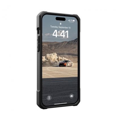 Urban Armor Gear Monarch Case - удароустойчив хибриден кейс за iPhone 15 Plus (черен-карбон) 6