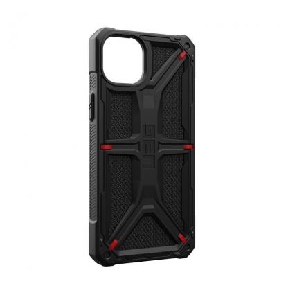 Urban Armor Gear Monarch Kevlar Case - удароустойчив хибриден кейс за iPhone 15 Plus (черен-кевлар) 14