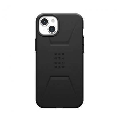Urban Armor Gear Civilian MagSafe Case - удароустойчив хибриден кейс с MagSafe за iPhone 15 Plus (черен) 10