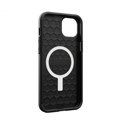 Urban Armor Gear Civilian MagSafe Case - удароустойчив хибриден кейс с MagSafe за iPhone 15 Plus (черен) 15