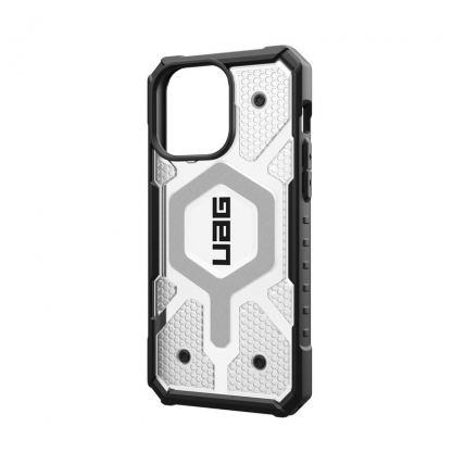 Urban Armor Gear Pathfinder MagSafe Case - удароустойчив хибриден кейс за iPhone 15 Pro Max (прозрачен) 13