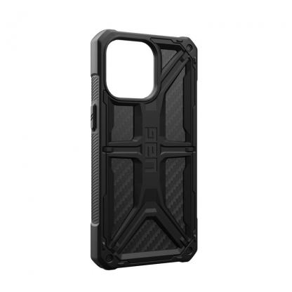 Urban Armor Gear Monarch Case - удароустойчив хибриден кейс за iPhone 15 Pro Max (черен-карбон) 14