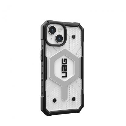 Urban Armor Gear Pathfinder MagSafe Case - удароустойчив хибриден кейс за iPhone 15 (прозрачен) 5