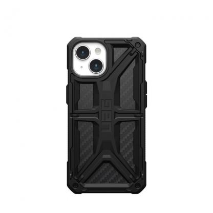 Urban Armor Gear Monarch Case - удароустойчив хибриден кейс за iPhone 15 (черен-карбон) 3