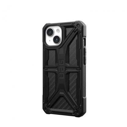Urban Armor Gear Monarch Case - удароустойчив хибриден кейс за iPhone 15 (черен-карбон) 4