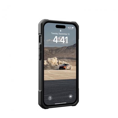 Urban Armor Gear Monarch Case - удароустойчив хибриден кейс за iPhone 15 (черен-карбон) 6