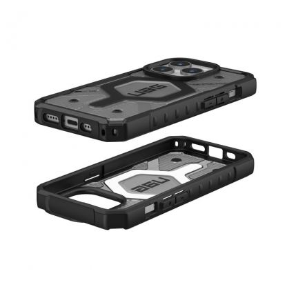 Urban Armor Gear Pathfinder MagSafe Case - удароустойчив хибриден кейс за iPhone 15 Pro (сив) 2