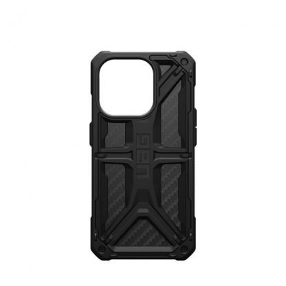Urban Armor Gear Monarch Case - удароустойчив хибриден кейс за iPhone 15 Pro (черен-карбон) 12