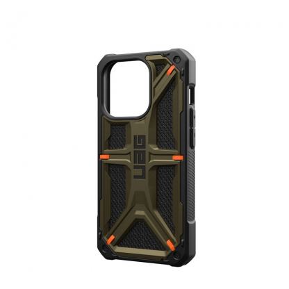 Urban Armor Gear Monarch Kevlar Case - удароустойчив хибриден кейс за iPhone 15 Pro (платинен) 13
