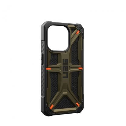 Urban Armor Gear Monarch Kevlar Case - удароустойчив хибриден кейс за iPhone 15 Pro (платинен) 14