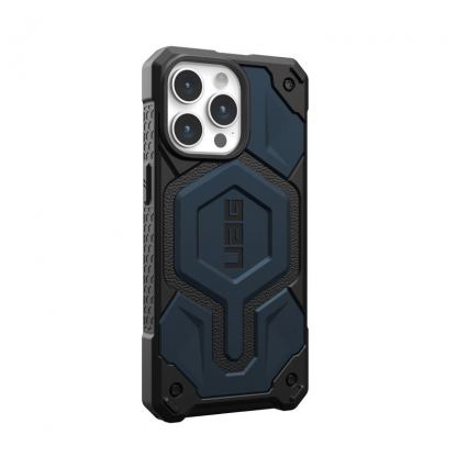 Urban Armor Gear Monarch Pro MagSafe Case - удароустойчив хибриден кейс с MagSafe за iPhone 15 Pro Max (син) 5